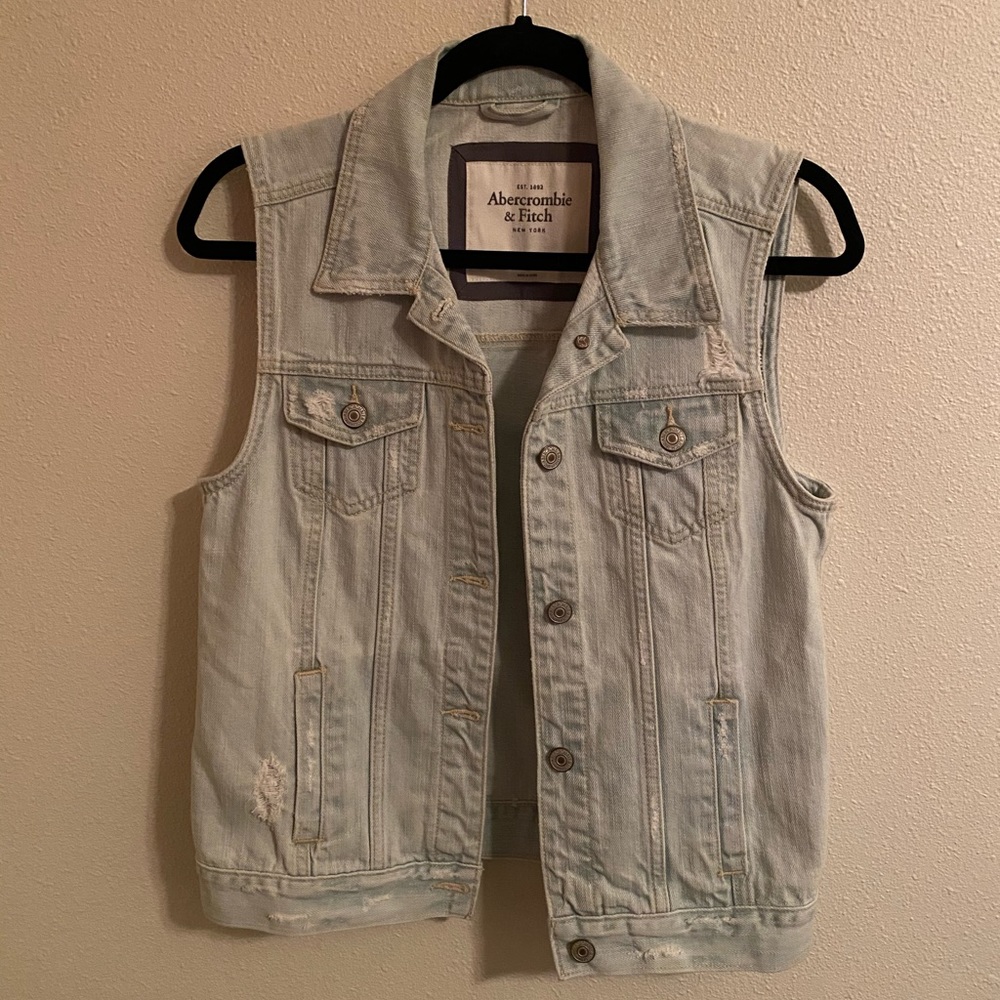 A&F jean vest